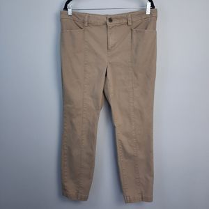 Duluth Workday Warrior Tan Chino Slim Leg Pants size 14